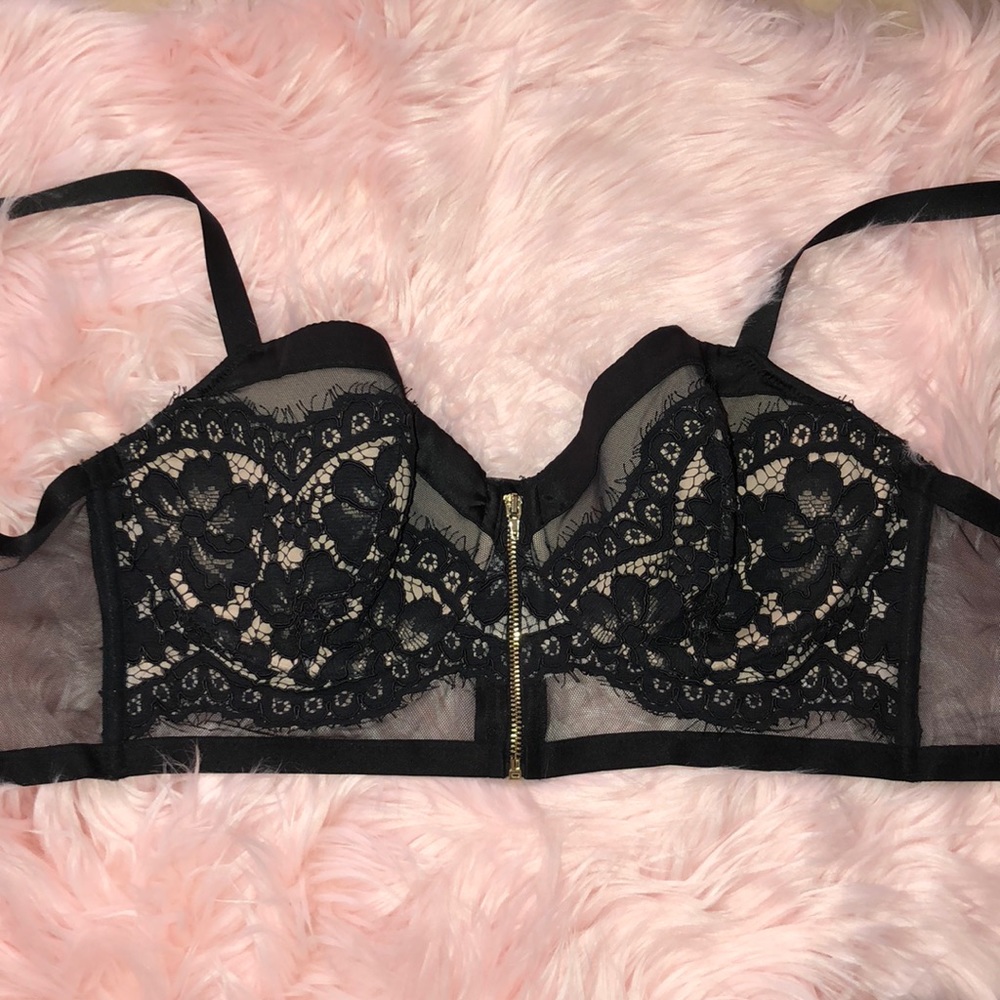 NWOT Black corset bra